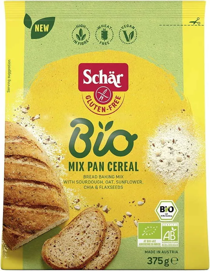 Rührpfanne Müslimischung zum Backen von Vollkornbrot glutenfrei BIO 375 g SCHÄR Großhandel keine Steuern